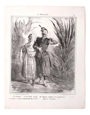 Henri-Alfred Darjou - in Mexico - Original Lithograph - 19th Century