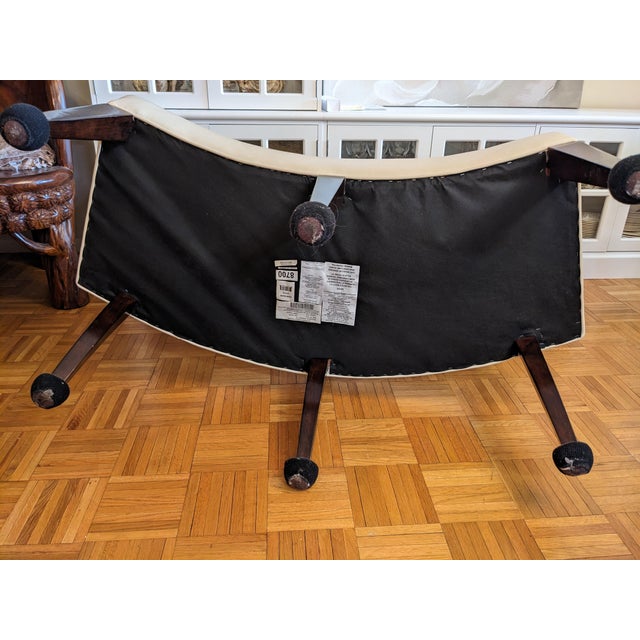 2000 - 2009 Bernhardt Beautiful Vintage Hard to Find Chic Two Curved Dining Benches For Sale - Image 5 of 6