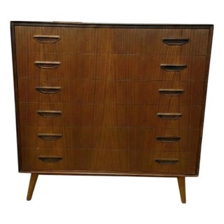 Danish Teak Chest of 6 Drawers, 1950s For Sale