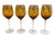 Vintage Amber & Gold Gilt Bohemian Decanter & 4 Wine Glasses. MCM For Sale In San Francisco - Image 6 of 11