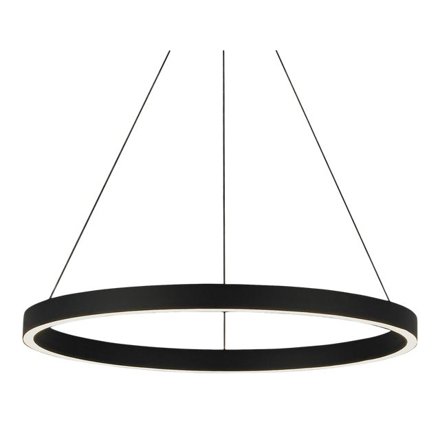 Visual Comfort Modern Fiama 24 Suspension LED Black For Sale