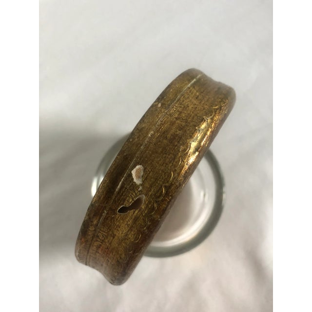 1970s Florentine Coaster With Glass Liner For Sale - Image 6 of 8