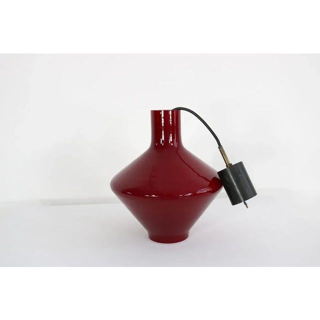 Italian Red Murano Glass Pendant Lamp, 1950s For Sale - Image 4 of 13