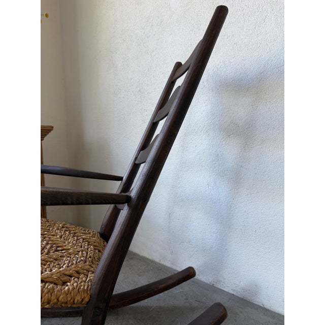 Textile Antique French Rocking Chair, 1900s For Sale - Image 7 of 18