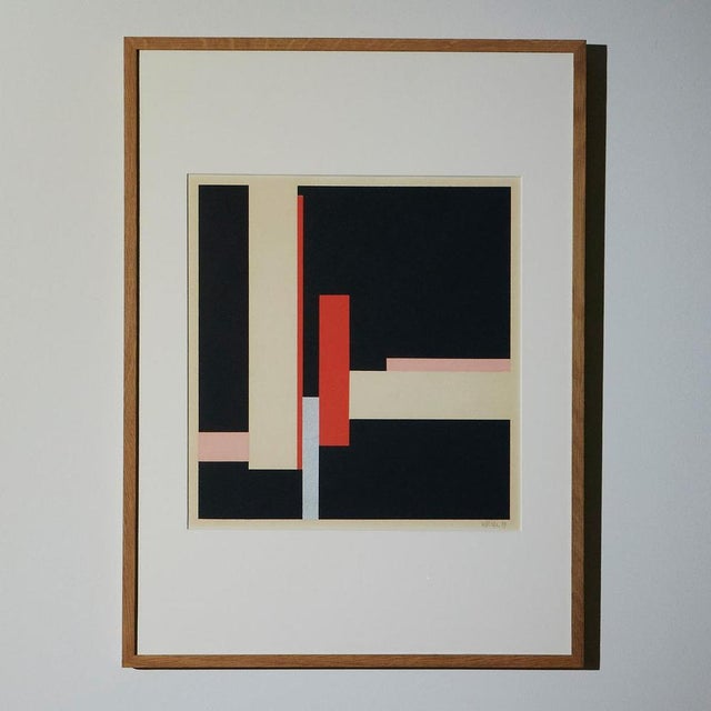 Paper Walter Dexel, Portfolio 1, Serigraphs on Cardboard, Framed, Set of 6 For Sale - Image 7 of 8