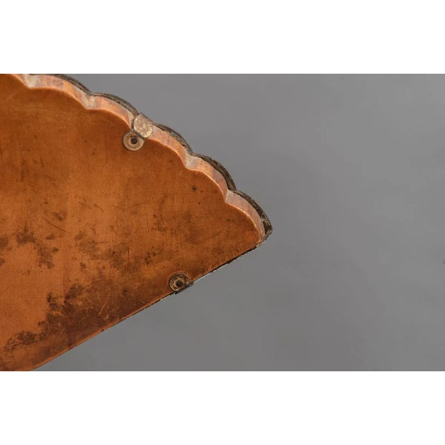 Vintage Wooden and Brass Table Mirror For Sale - Image 6 of 8