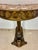 Wood Antique Polychromed Pedestal Side Table with Marble Top For Sale - Image 7 of 13