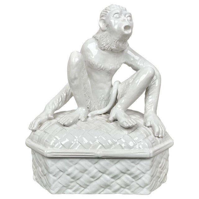 Ceramic Monkey Box Sculpture from Vivai Del Sud, Italy, 1970s For Sale - Image 14 of 14