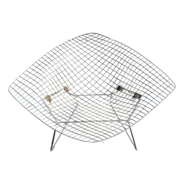 1960s Attributed Bertola Large Diamond Chair For Sale