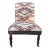Early 20th Century Animal and Geometric Print Rolled Back Slipper Chair For Sale