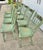 Mid 19th Century Set of 9 Antique Pennsylvania Thumb Back Chairs in Original Paint For Sale - Image 5 of 9