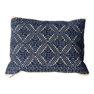 Ralph Lauren Haywood Navy Embroidery Pillow For Sale