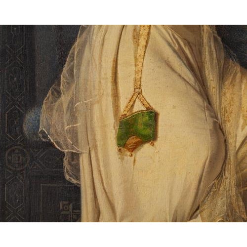 F. Valaperta, Ghismunda and Guiscardo, Oil on Canvas For Sale - Image 8 of 11