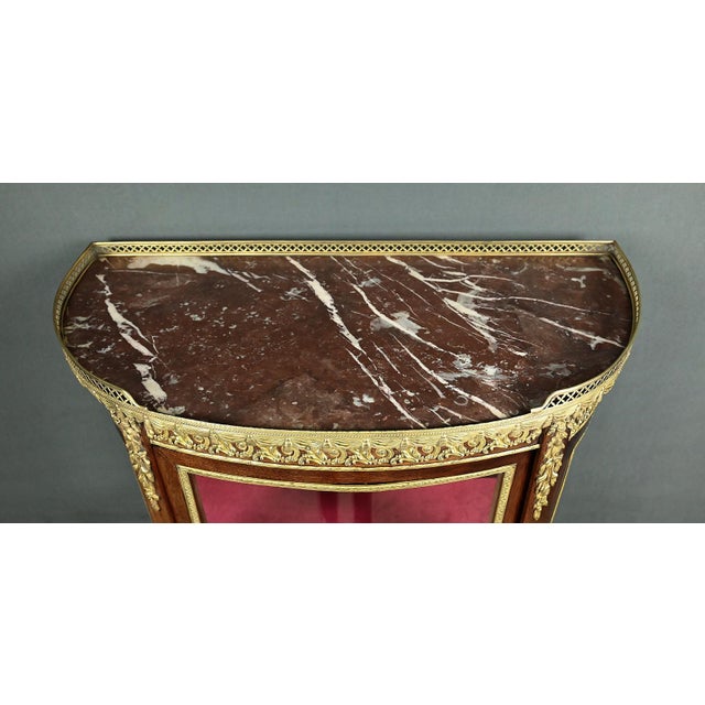 Small Antique Mahogany Display Cabinet, 1890s For Sale - Image 4 of 18