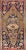 Tribal Medallion Design Antique Persian Serab Rug in Camel and Shades of Blue 3'3 X 6'3 For Sale - Image 4 of 13