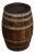 Small Wine Barrel with Wooden Staves and Metal Bands, 20th Century For Sale