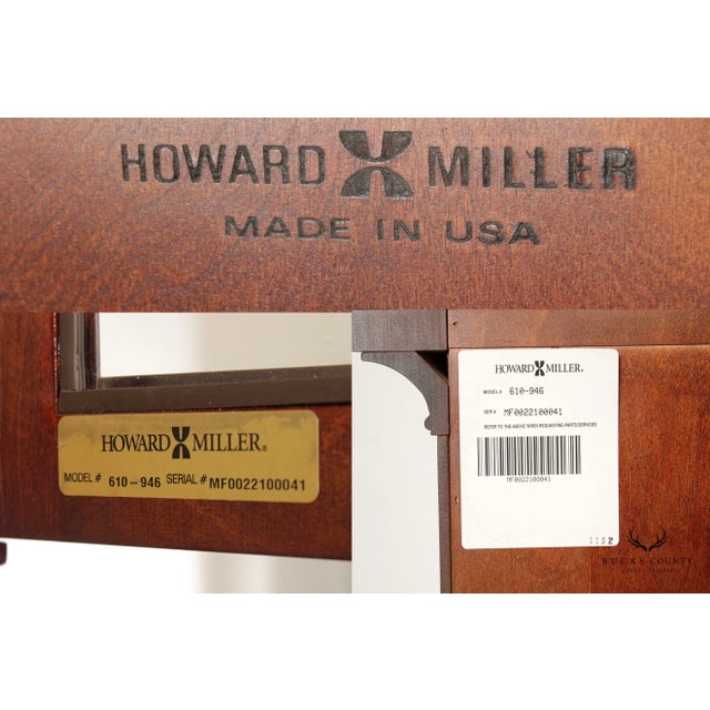 Wood Howard Miller 'Heritage' Mahogany Case Grandfather Clock For Sale - Image 7 of 13