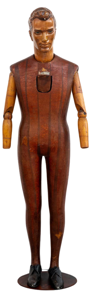 Plaster and Wood Mannequin, 1950s