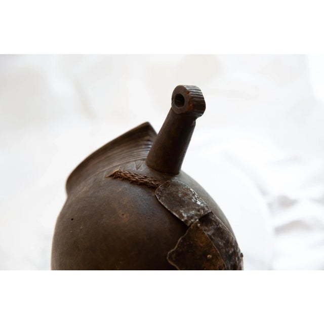 Vintage African Wooden Pitcher For Sale - Image 9 of 10