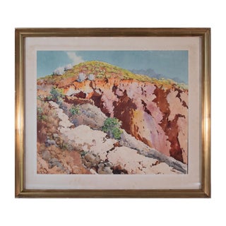 Mountain Study, Watercolor, Mid-20th Century For Sale