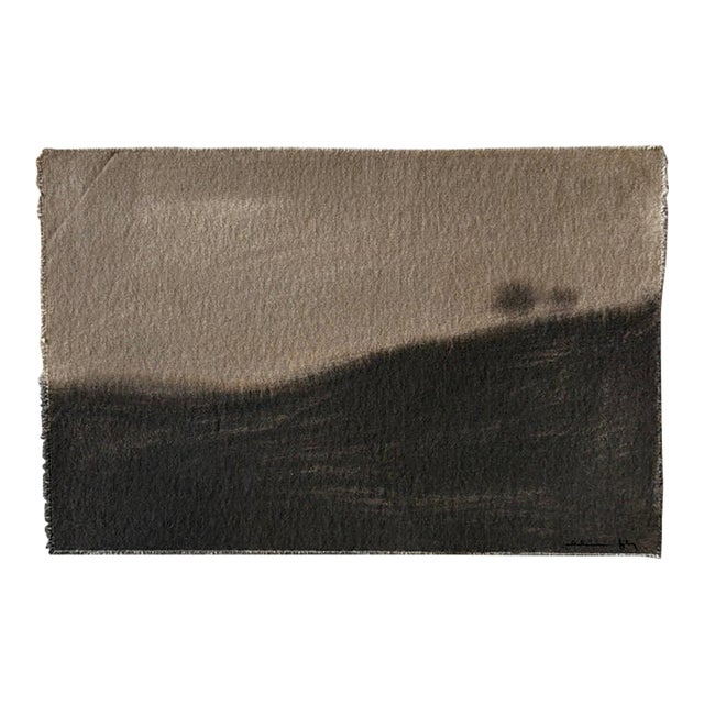 Watercolor Landscape on Raw Canvas For Sale