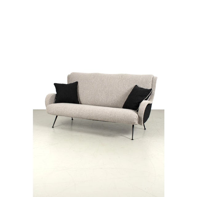 Beige Boucle Sofa, 1950s For Sale - Image 12 of 12