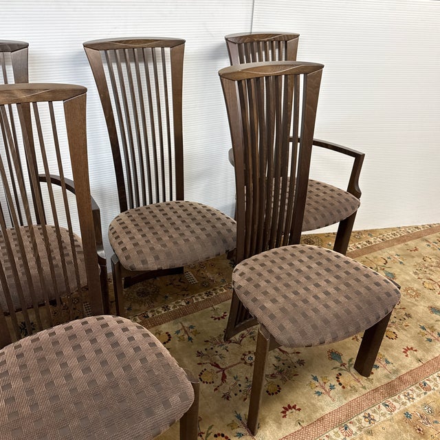 Pietro Costantini Vintage Italian Modern High-Back Dining Chairs, Set of Six For Sale - Image 9 of 12