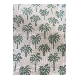 Quadrille China Seas Island Palm Fabric in Celadon Green - 4 Yards For Sale