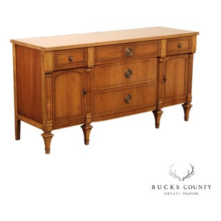 Vintage French Directoire Style Walnut Buffet Sideboard For Sale