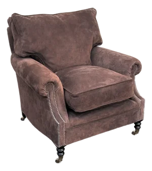 George Smith Suede Laidback Arm Chair