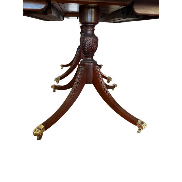 1990s Baker Charleston Mahogany Dining Table For Sale - Image 9 of 15