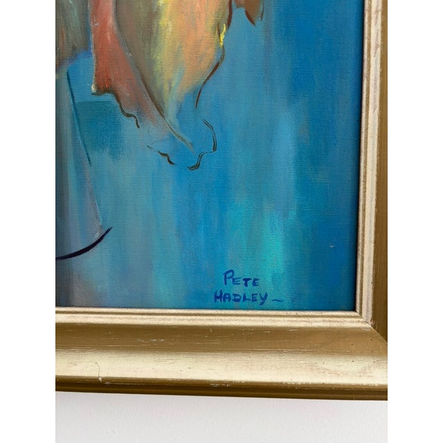 Vintage Mid-Century Floral Still Life Painting by Pete Hadley – Framed For Sale - Image 10 of 13