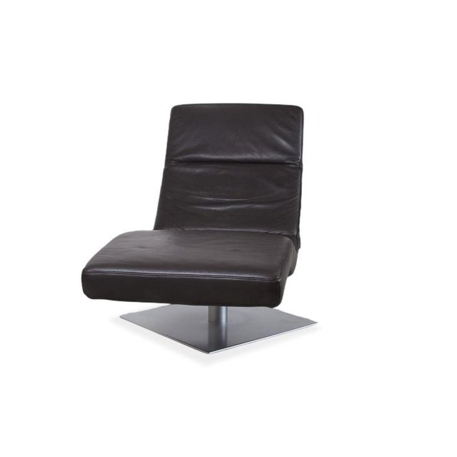Modern Leather Lounger in Brown with Manual Function by Willi Schillig For Sale - Image 3 of 17
