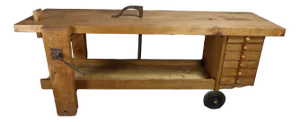 Wooden Workbench on Castors