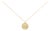 10K Yellow Gold Diamond Accent Crescent Moon Pendant Necklace For Sale