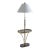 1960s French Hollywood Regency Brass Gallery Bouillotte Table Floor Lamp For Sale