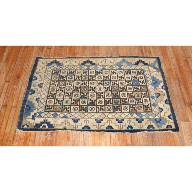 Mid 19th Century Geometric Chinese Rug For Sale - Image 13 of 18