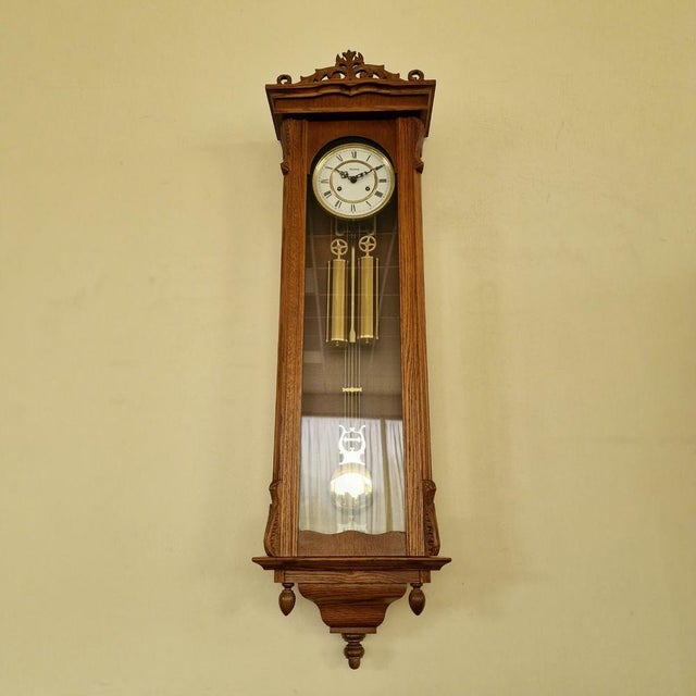 German Wall Clock Hermle For Sale - Image 12 of 13