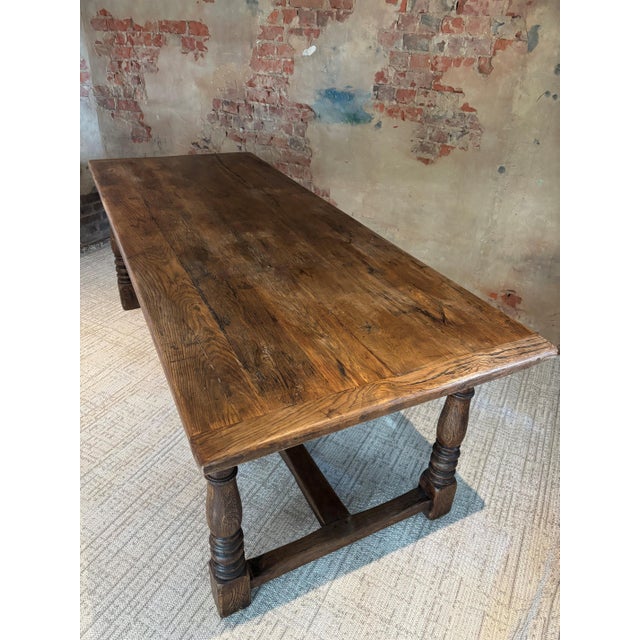 Refectory Kitchen Dining Table in Oak, 1940s For Sale - Image 14 of 14
