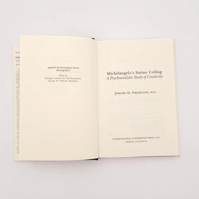 1980s Oremland, "Michelangelo's Sistine Ceiling: A Psychoanalytic Study of Creativity", 1989, Signed For Sale - Image 5 of 7