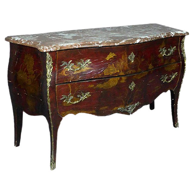 Louis XV Style Lacquer Chest of Drawers For Sale