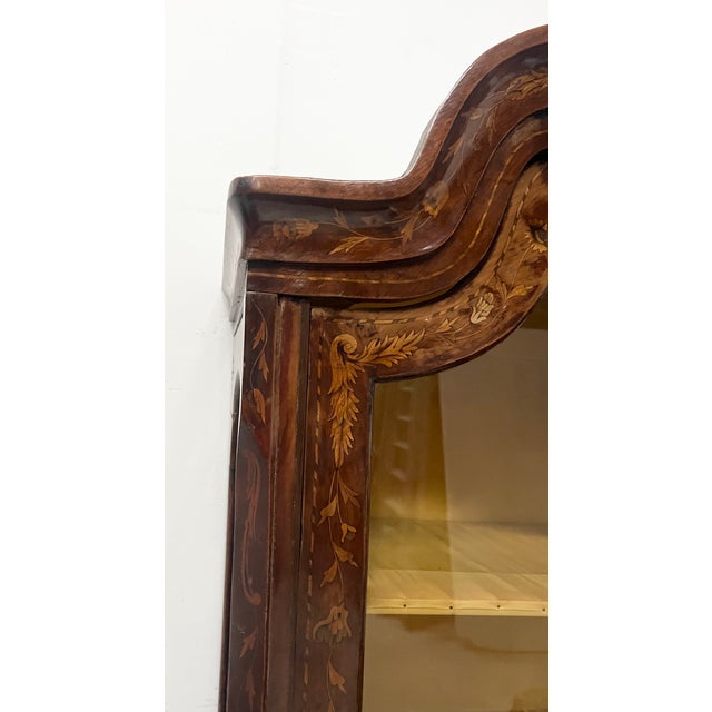 Dutch Inlaid Wood 2-Body Display Cabinet, 19th Century For Sale - Image 6 of 18
