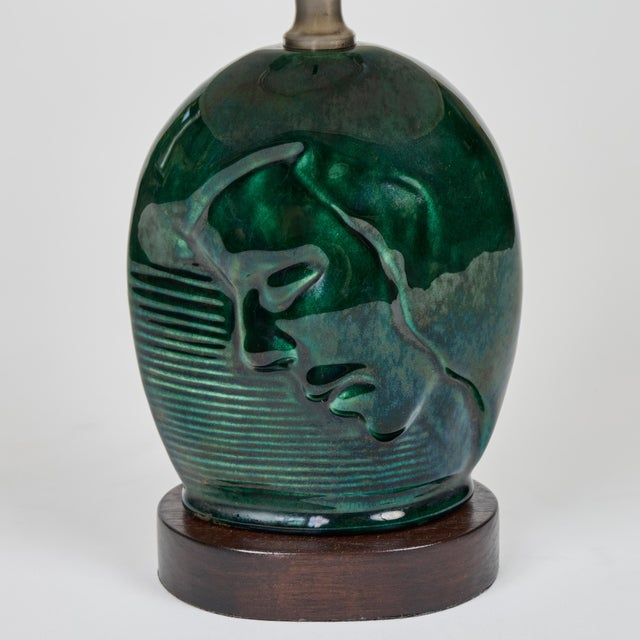 Art Deco Ceramic Table Lamps | Pair For Sale - Image 4 of 11