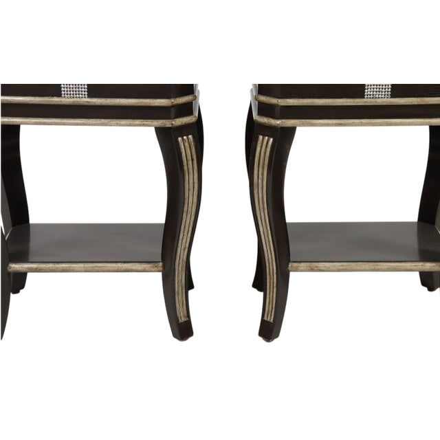 Wood Pair Marge Carson Gramercy Chairside Tables For Sale - Image 7 of 8