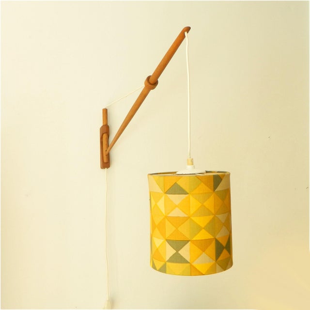 Mid-Century Modern Teak Wall Lamp by A. Bank Jensen & Kejld Iversen for Louis Poulsen, 1950s For Sale - Image 3 of 13
