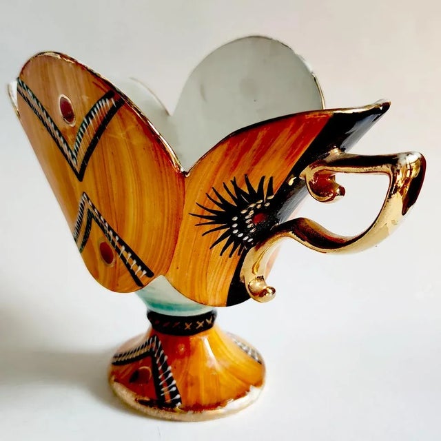 Yellow Ceramic Table Centerpiece from C. A. T. For Sale - Image 8 of 16