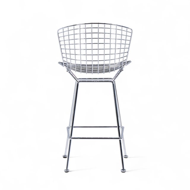 Harry Bertoia for Knoll Mid Century Chrome Counter Stools - Pair For Sale - Image 9 of 13