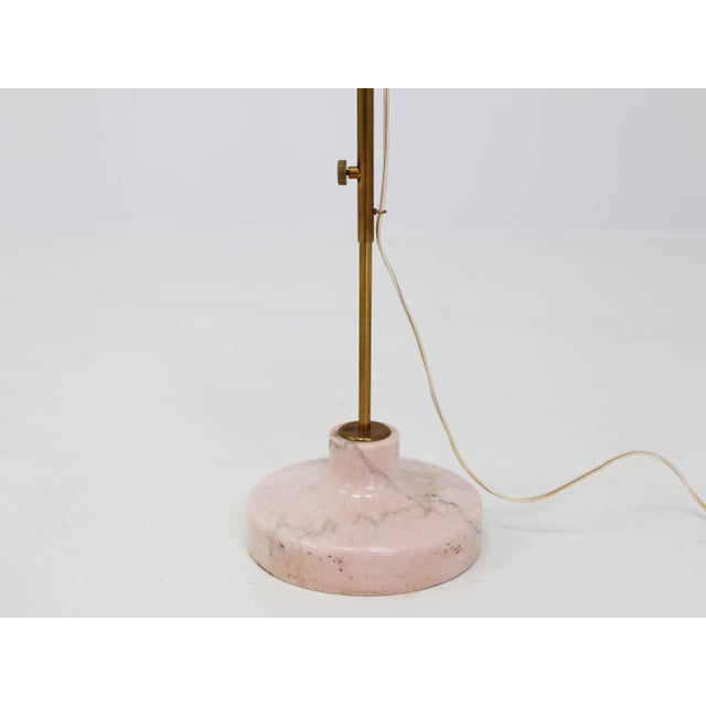 1940s Adjustable LT3 Alzabile Floor Lamp in Portugal Pink Marble by Ignazio Gardella for Azucena, Italy, 1949 For Sale - Image 5 of 10