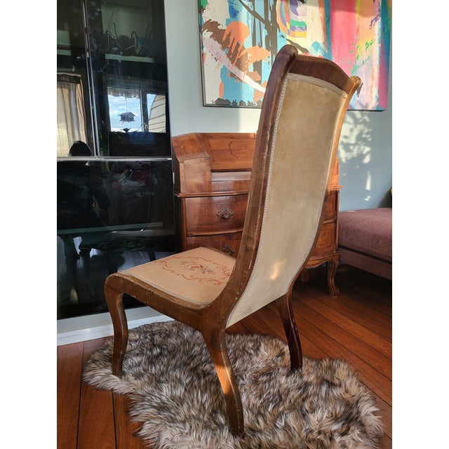 Art Nouveau Wooden Desk Chair For Sale - Image 4 of 9