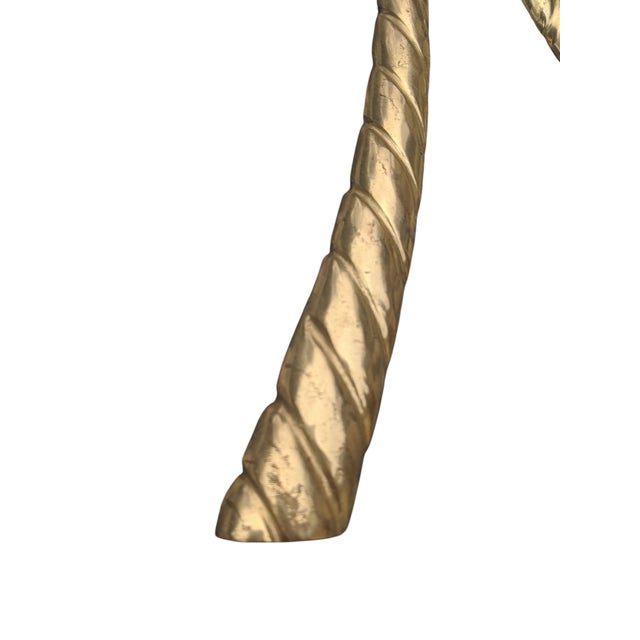 Vintage Decorative Brass Bow Wall Hangings- A Pair For Sale - Image 9 of 10